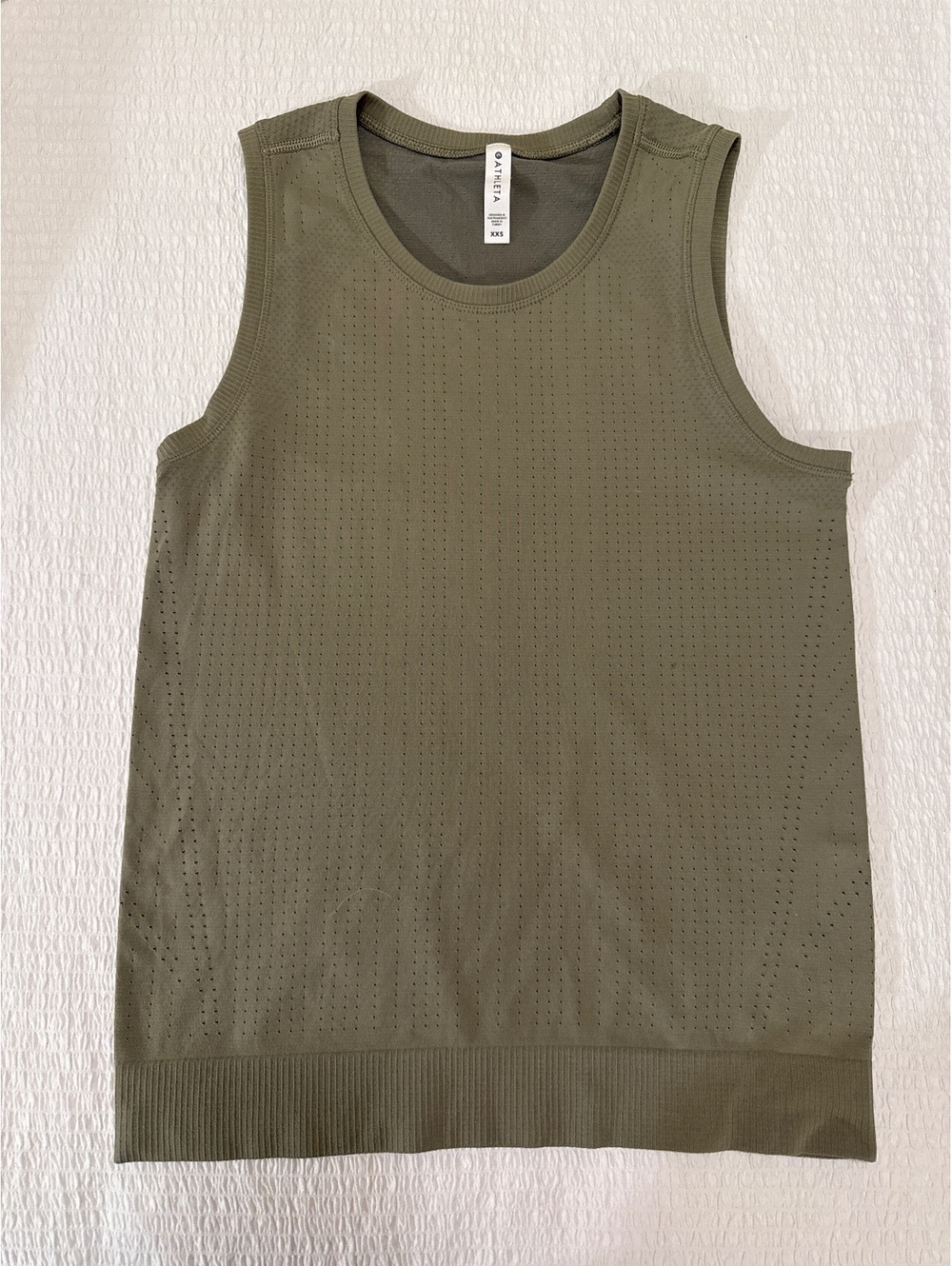 Athleta Women's Olive Green Sleeveless Athletic Tank Top XXS